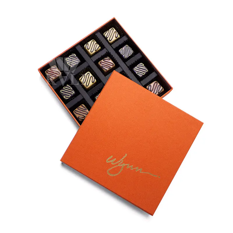 8x8 пустых картонных упаковочных бумажных коробок для шоколада, подарочный набор для конфет