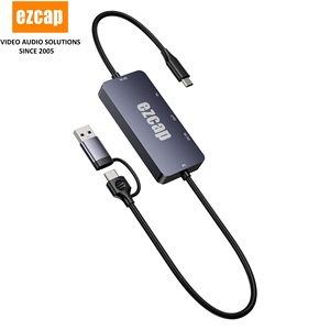 ezcap377M GameLink DP 4k视频游戏捕捉盒金属移动游戏玩家，带PD充电输出HDMI和USB