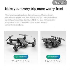 โดรนสี่ใบพัด BV27องศา,กล้องมืออาชีพ4K กล้อง HD คู่หลีกเลี่ยงสิ่งกีดขวาง WiFi Fpv พร้อมระบบไฟ LED แสดงโดรน - Product Image 3