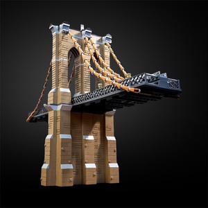 Fanbuild Classic City Street View Architecture MOC-183030ブルックリン橋モデルのブロックおもちゃ - Product Image 2