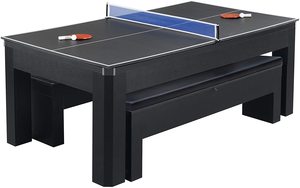 デラックス7フィート3-in-1マルチゲームテーブル,ビリヤードプール付き多機能ゲームテーブル卓球トップとダイニングトップ,TM-8210 - Product Image 6