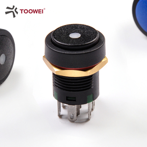 TOOWEI DPDT 12v 48v 220v 6pin 8pin 16MM IP67 interruttori a pulsante impermeabili - Product Image 3