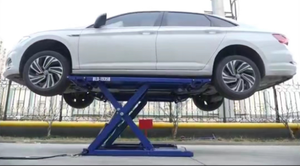 ポータブルミッドライズ油圧シザーカーリフト車両ランプカーリフト1M高3T容量