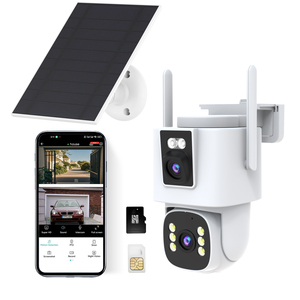 AOV-Cámara de red alimentada por energía solar, tarjeta SIM 4G, grabación de 24 horas, sensor CMOS, visión nocturna, detección de movimiento, alerta, grabación en tarjeta SD - Product Image 1