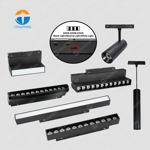 ไฟติดตาม LED แบบหมุนได้3สีอัจฉริยะไฟเชิงเส้น6W 12W 18W 24W สปอตไลท์ LED ไฟติดตามแบบแม่เหล็ก - Product Image 1
