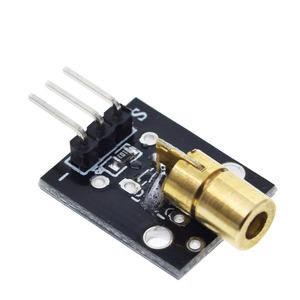 TZT KY-008 arduinoDIYキット用3ピン650nm赤色レーザー送信機ドットダイオード銅ヘッドモジュール - Product Image 1