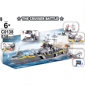 Military Warships KMS 2 In1 Bismarck <strong>Battleship</strong> Fleet Collection Building Blocks Classic Model Bricks <strong>Toy</strong> for Kids Boy Gift - Product Image 3