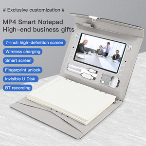 Custom Business Gifts 7-inch Screen Powerbank Smart Notepad Fingerprint Lock <strong>Notebooks</strong> Dual Charging Leather NFC Smart <strong>Notebook</strong> - Product Image 2