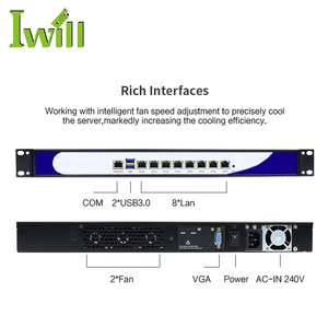 Sicurezza di rete all'ingrosso server 1u pfsense 6th 7th ubuntu oem firewall router supporto 1 * M.2 Slot - Product Image 4