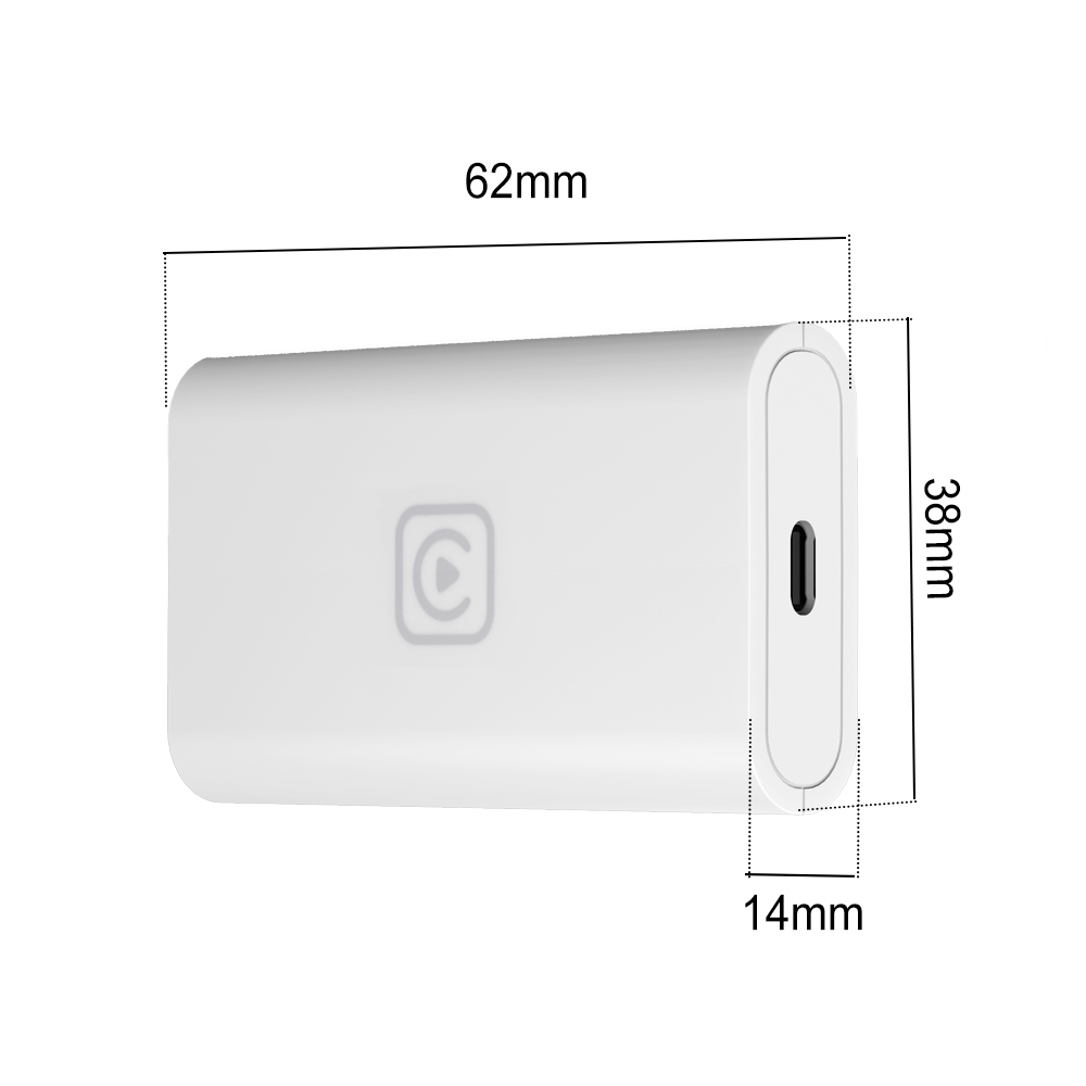 Podofo Original Car Wired CarPlay To Wireless CarPlay AI Box External Module White Original Car System Upgrade Voice Control