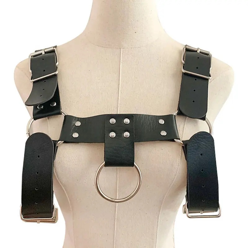 ألعاب الجنس للرجال من Zope حزام جلدي مثير للصدر قابل للعكس للرجال حزام جلد عصري للرجال طقم BDSM