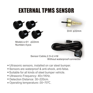 Sensor de aparcamiento de marcha atrás de coche al por mayor con pantalla LED de alarma de Zumbador - Product Image 2
