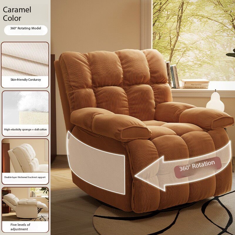 Silla de pana de 5 niveles (nueva 360° Modelo giratorio)Emma Orange