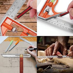 12Inch Kết Hợp Góc Vuông Thiết Lập Mộc Chế Biến Gỗ Công Cụ Thợ Mộc Công Cụ 300Mm T Vuông Công Cụ Đo 30Cm Kim Loại T Cai Trị - Product Image 5