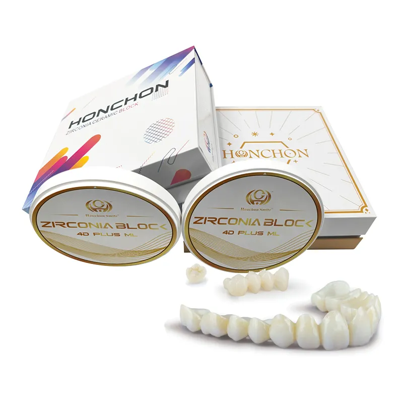 Custom Logo Good Quality Dental Lab Products Consumables zirconia dental cad cam price 4D Plus Multilayer dental zirconia block