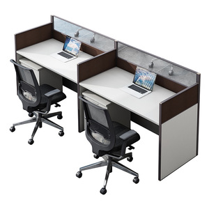 JINS Modern 4-Person Office Desk <strong>Durable</strong> <strong>Computer</strong> Board Desktop 4-Seater Workstation with Easy Assembly - Product Image 3