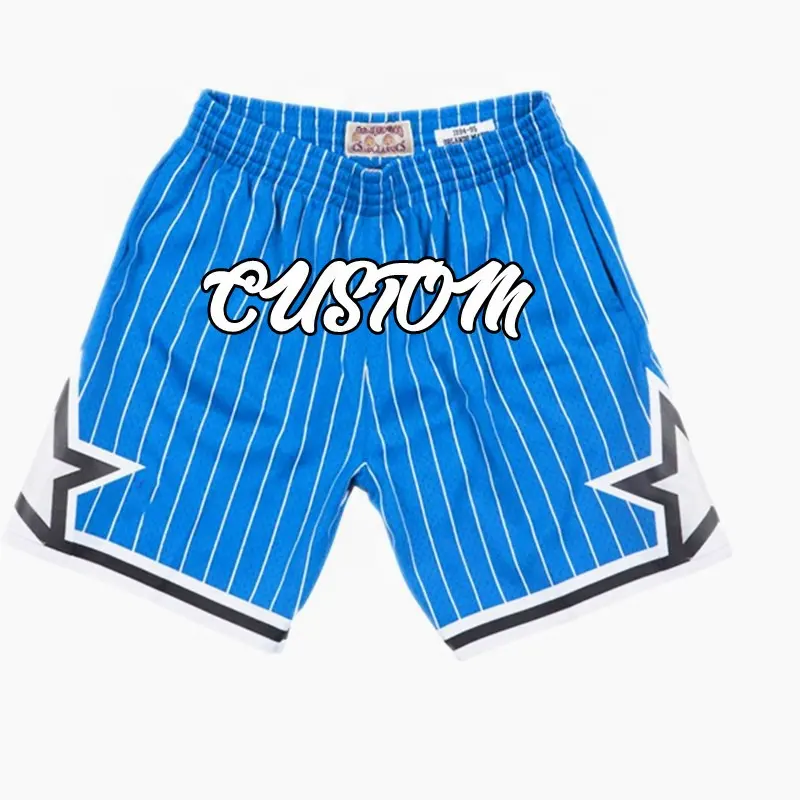 Pantalones cortos deportivos de baloncesto con impresión por sublimación completa con diseño personalizado