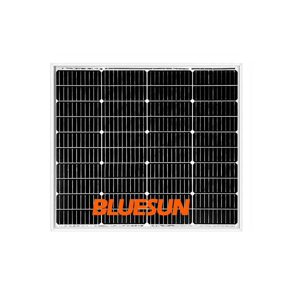 Bluesun 12v मोनो 5w 10w 15w 20w 25w 30w सौर पैनल 12v 24V बैटरी चार्ज के लिए 90W 100W आउटडोर उपयोग