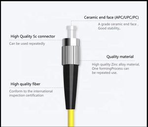 Cable de conexión de fibra óptica Simplex Pigtail FC APC a FC UPC Modo único 1M 3M 2,0 3,0mm 9/125um G652D PVC LSZH para equipos - Product Image 6