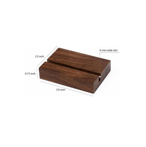 3.5 "Walnut gỗ chủ thẻ bằng gỗ thẻ đứng Đăng acrylic đơn chủ - Product Image 2
