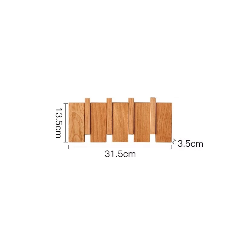 4 hameçons Tout bois de cerisier