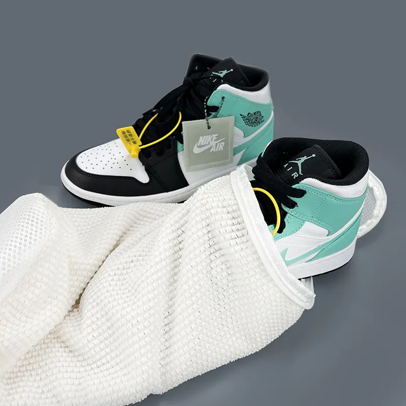 Heißer Verkauf weißer Mikro faser Chenille Schuhe Wäsche Mesh Tasche für Maschine für Schuhe