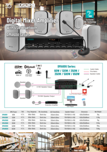 集成数字混音器放大器，带3个麦克风/2个辅助音频输入/调频/通用串行总线/sd卡 - Product Image 2