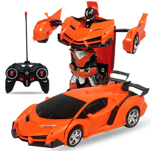 1:18スケールトランスフォーメーションRcパトカー耐衝撃性5CHリモコンロボットカー子供用ギフト