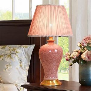 Dẫn đèn bàn American gốm E27 sáng tạo bàn đèn Ice cap cho phòng ngủ phòng khách sạn Văn phòng Phòng phòng đọc sách - Product Image 2