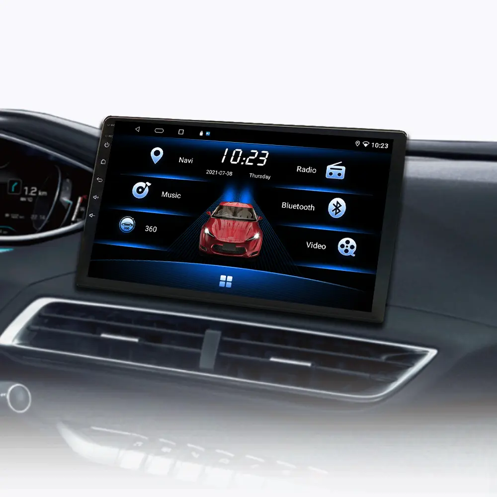 Coview نظام صوت 9 10 بوصة Gps راديو سيارة شامل شاشة تعمل باللمس فيديو سيارة 2 Din Stereo