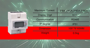 Customized Wholesale Rs485 <strong>Modbus</strong> Din Rail Mounting <strong>Pulse</strong> Output Energy Meter with Mpesa - Product Image 6