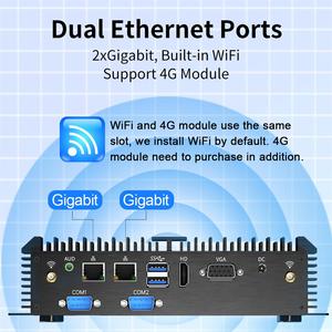 Industrial Mini <strong>PC</strong> with Intel Core I9 CPU Fanless Design 5500U Processor 2 LAN 2 RS232 COM - Product Image 5