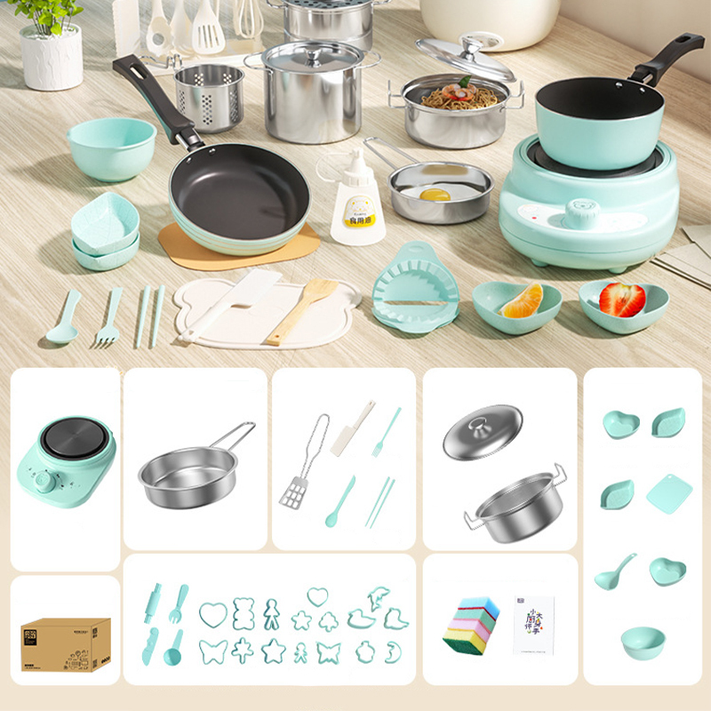 Juego de Cocina de Juguete para Niños Blue-138