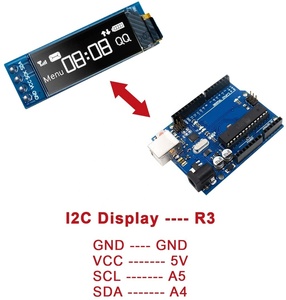 I2C-Display 0,91 Zoll I2C-OLED-Anzeigemodul OLED-Bildschirm treiber DC 3,3 V ~ 5V für Arduino STM32 Esp32