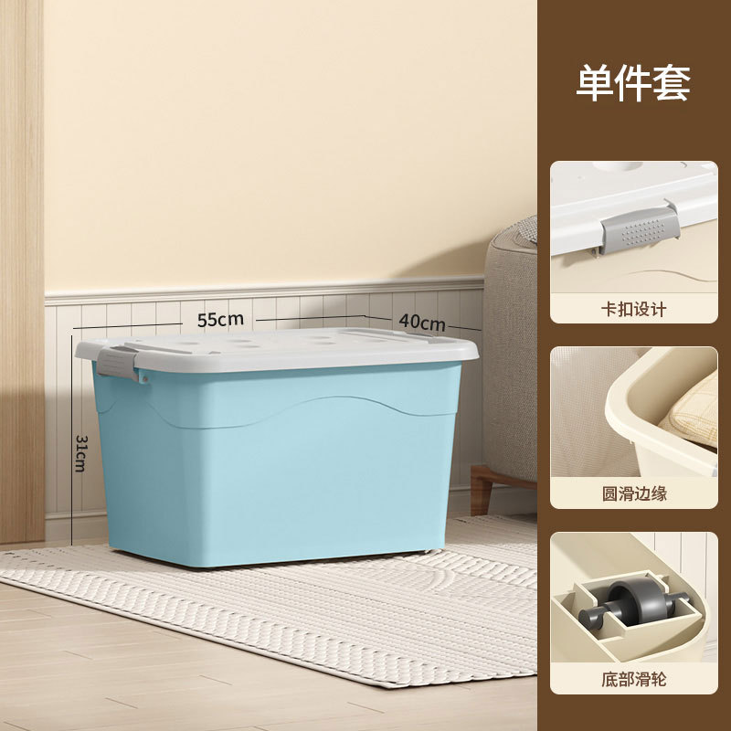 สีน้ำเงิน 55*40*31ซม. (120 สี่ล้อ)