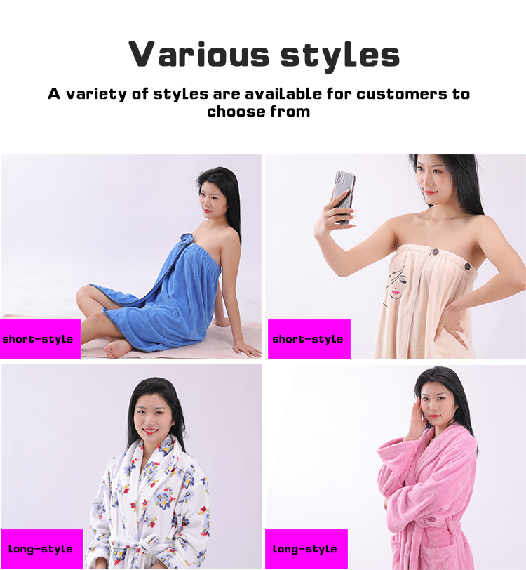 Factory direct sale 100% microfiber polyester bathrobe microfiber plush bath robe women coral fleece bathrobe