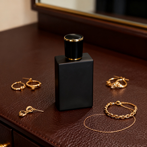 30ml 50ml rõ ràng màu Đen Thủy Tinh nước hoa chai rỗng phẳng vuông bơm lại nước hoa <span class=keywords><strong>Atomizer</strong></span> chai với nhôm phun mũ - Product Image 2