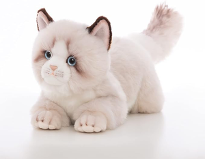 女の子用おもちゃぬいぐるみぬいぐるみ猫猫用,女性用,リアルなアンベイカー猫手作り100% コットンぬいぐるみ