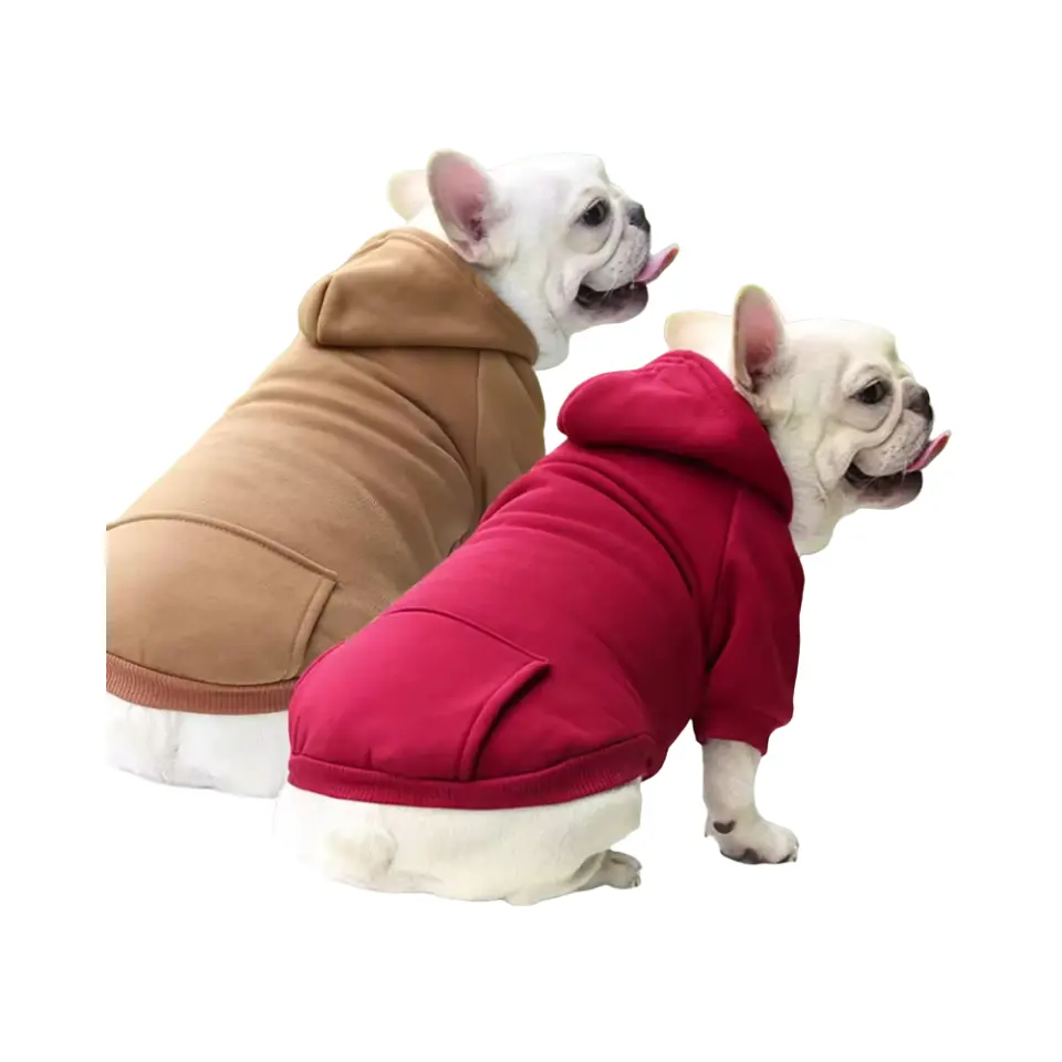 जूस पालतू परिधान कुत्ते के कपड़े स्पोर्टी पालतू कुत्ते के कपड़े ऊनी गर्म बहु-रंग ऊनी गर्म शीतकालीन कुत्ता हुडी