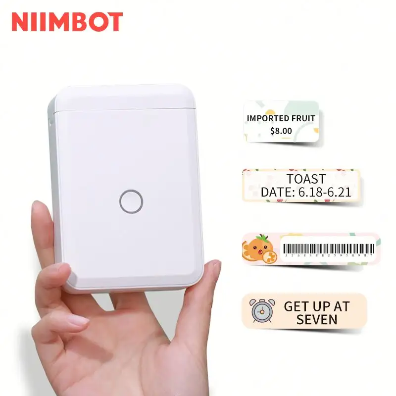 NiiMbot D110 جيب بدون حبر البسيطة الذكية تسمية طابعة آلة طابعة ملصقات الأكواد الشريطية مع الشريط للملابس