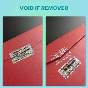 Benutzer definierte wasserdichte Barcode Anti-Fälschung Etikett Aufkleber Etiketten Selbst klebende benutzer definierte Seriennummer Sicherheits aufkleber