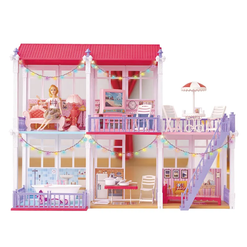 Divertenti mobili in miniatura per la casa delle bambole giocattolo in plastica fai-da-te per bambini