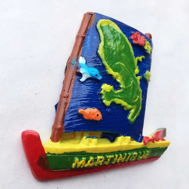 Martinique, France stereo sailboat famous architectural attractions refrigerator magnets