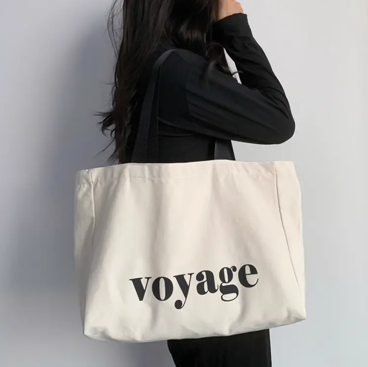 Borsa Tote in tela borsa in tela personalizzata in tela di cotone con Logo stampato personalizzato