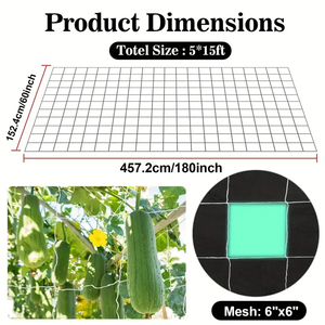 高品質ホワイトグリッド植物サポートネットつるクライミングネット - Product Image 2
