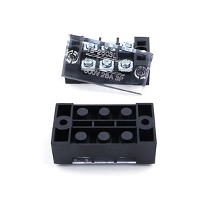 TB2503 25A 3P Pre Insulated Double Row <strong>Fixed</strong> Electrical Connectors Cable Screw Electric Barrier Strip <strong>Block</strong> TB <strong>Terminal</strong> <strong>Block</strong> - Product Image 5