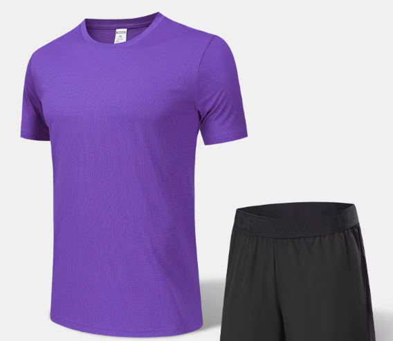 Purple T-shirt + shorts