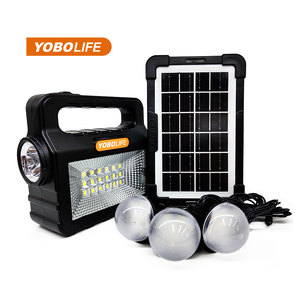 Nuevo modelo de sistema de iluminación de energía solar portátil 3V para carga doméstica teléfono Salida de CC batería LiFePO4 - Product Image 1