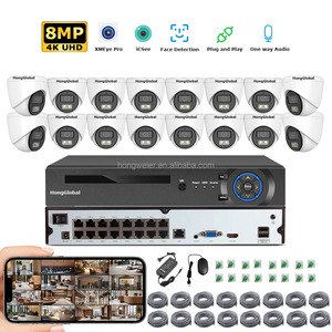 HongGlobal 8MP POE ağ Video kaydedici 16 kanal NVR CCTV ev kamerası 4K Set IP kiti kablosuz etüt güvenlik kamera sistemi - Product Image 1