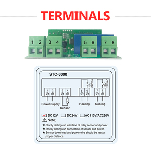 STC-1000 STC-3000 STC-3008デュアルLEDデジタルサーモスタット温度コントローラーDC12V 24V AC 110V220V加熱冷却レギュレーター - Product Image 5